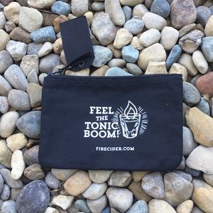 Black Canvas Zipper Case small